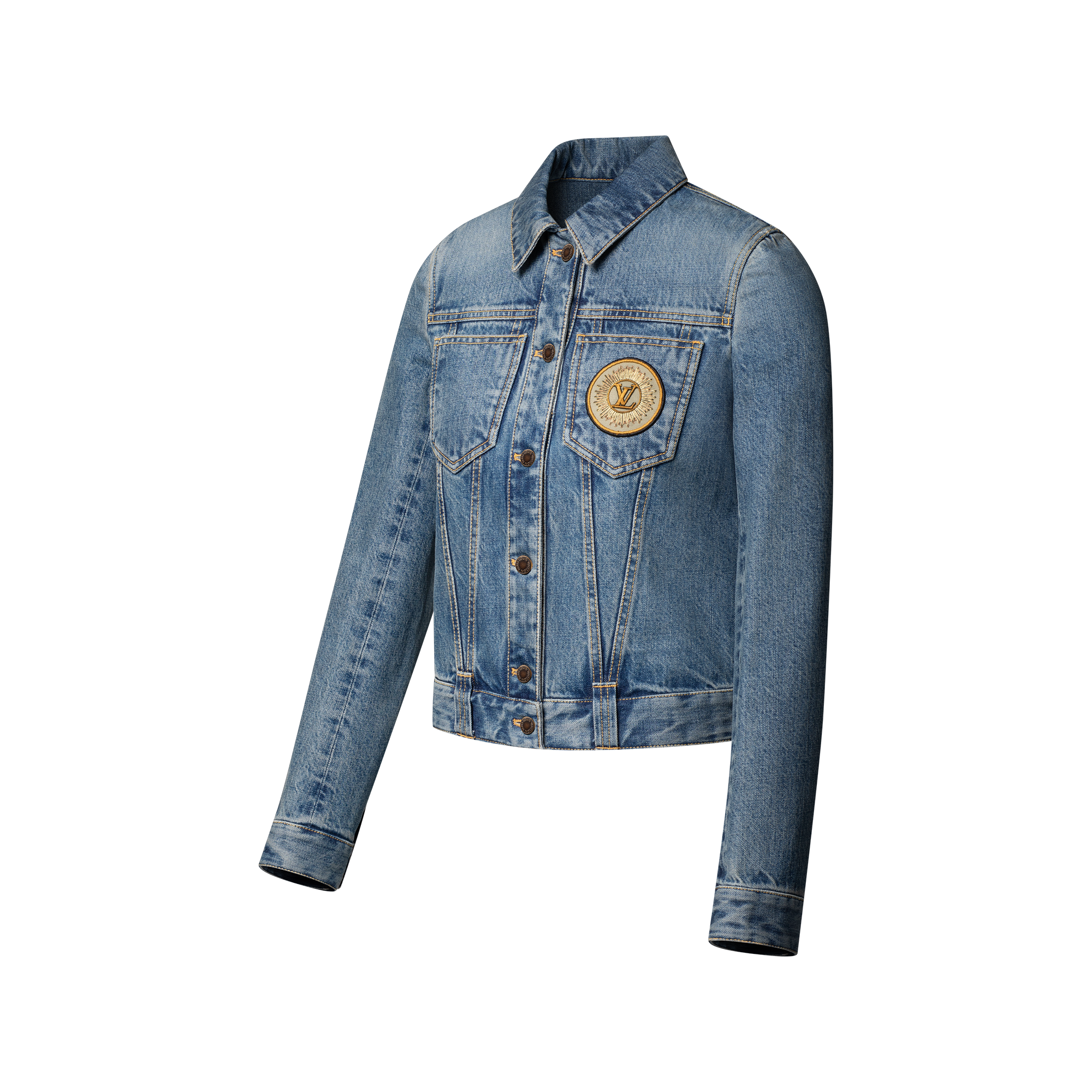 Louis Vuitton ホワイトジャケット 38　レディース　デニム　y16 LV Patch Denim Jacket - Women - Ready-to-Wear | LOUIS VUITTON ®
